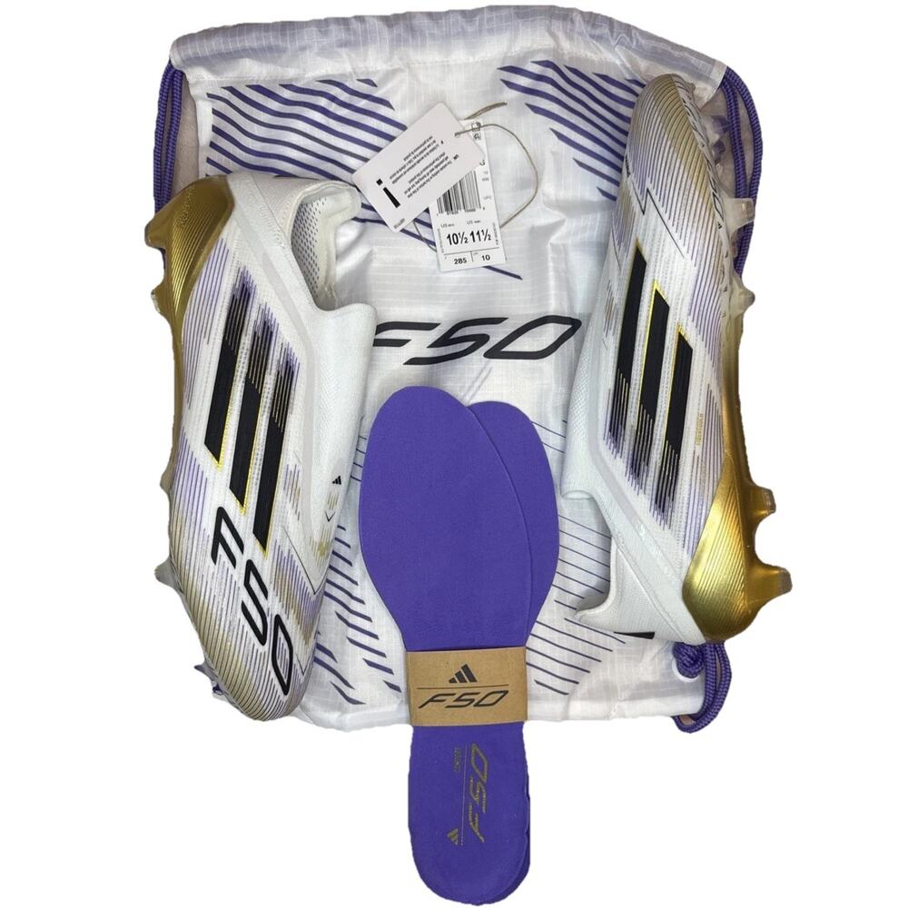 Adidas F50 Elite LL FG Size 10.5 Men’s Soccer Lacrosse Cleats Style JH7625 BAG